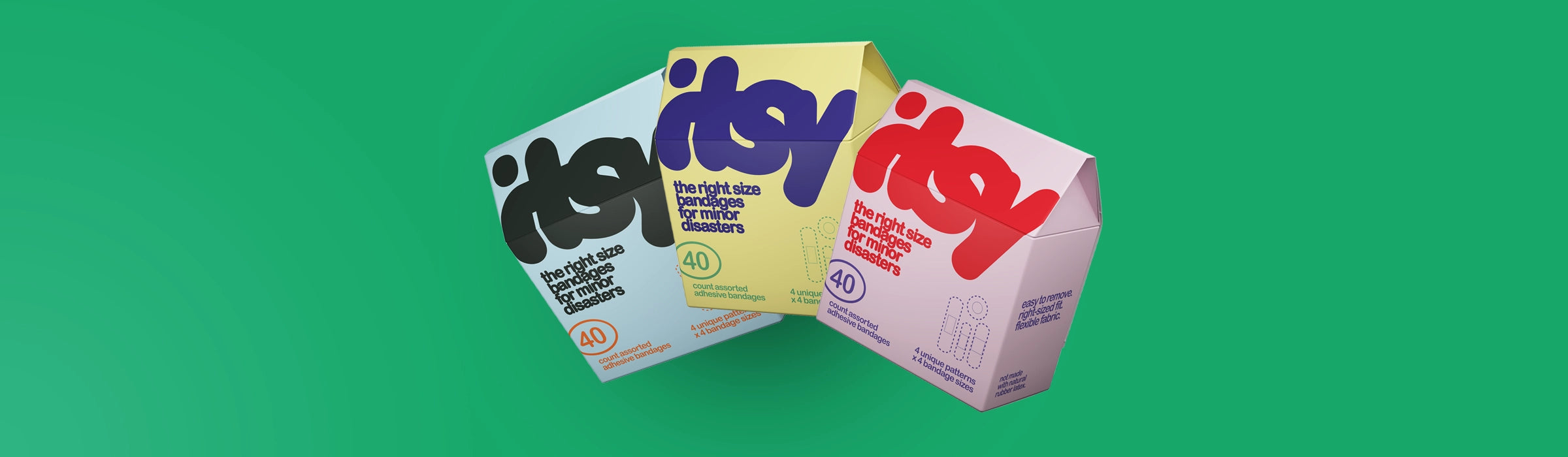 three itsy bandage boxes