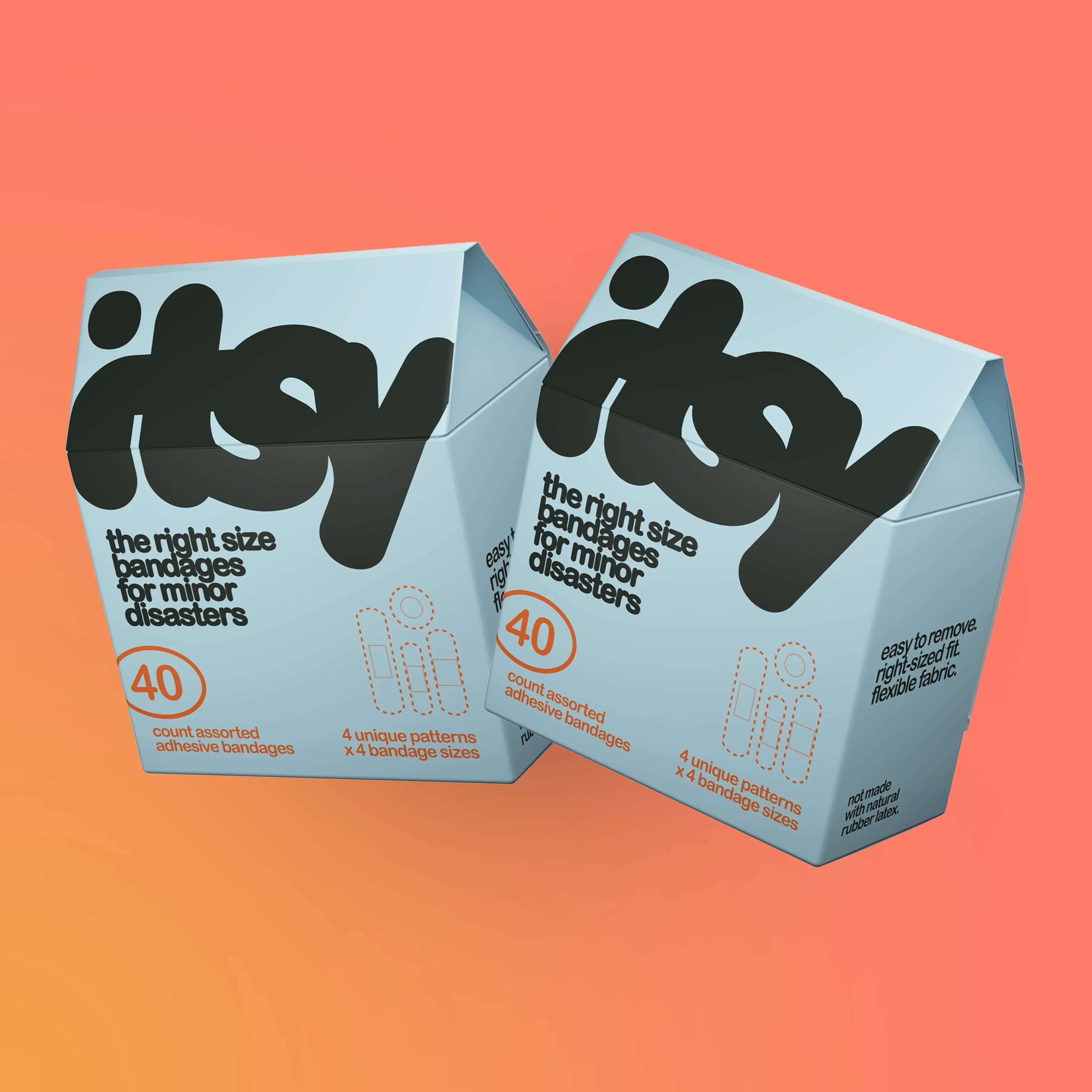 itsy 2-pack bandage box, blue + blue colorway