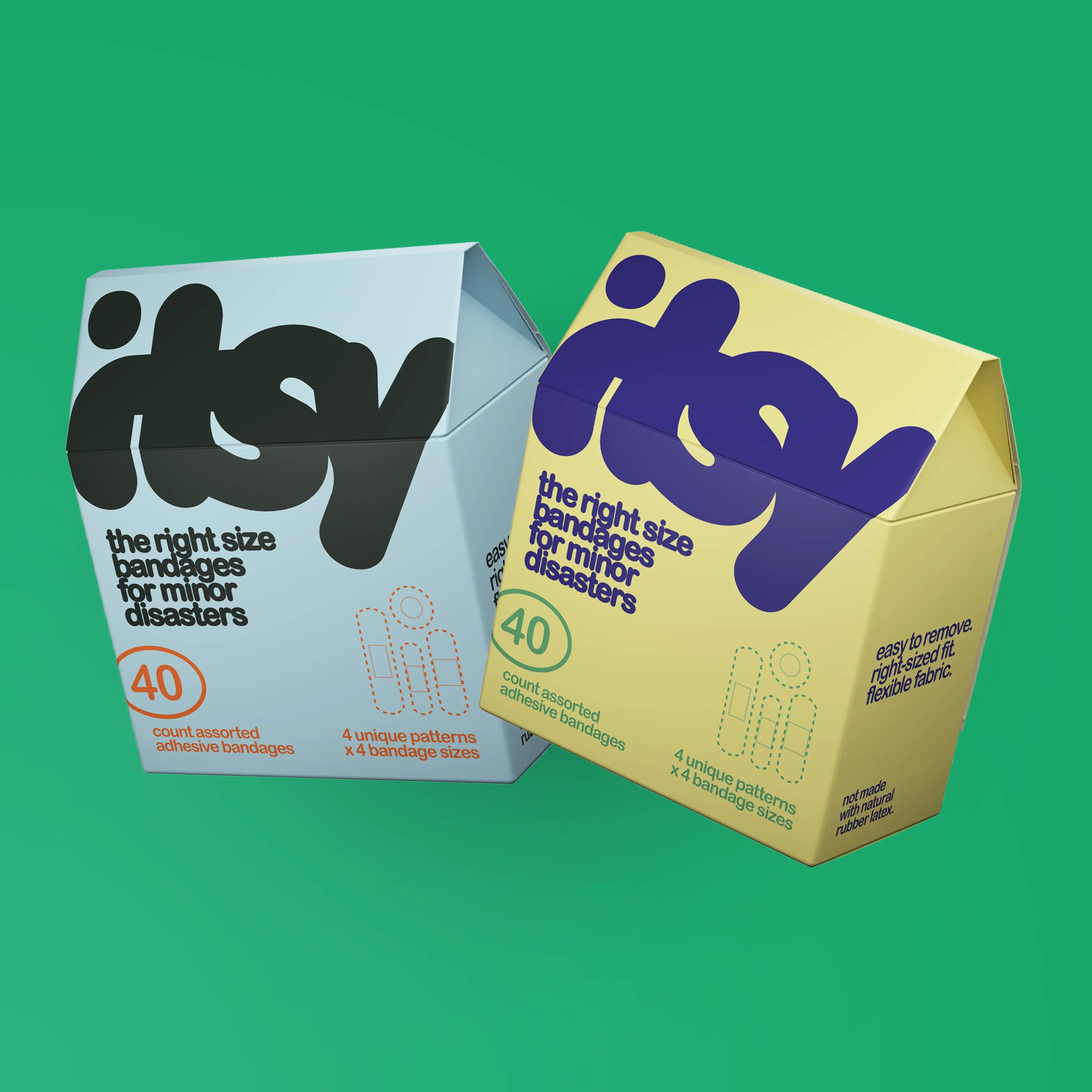 itsy 2-pack bandage box, blue + purple colorway