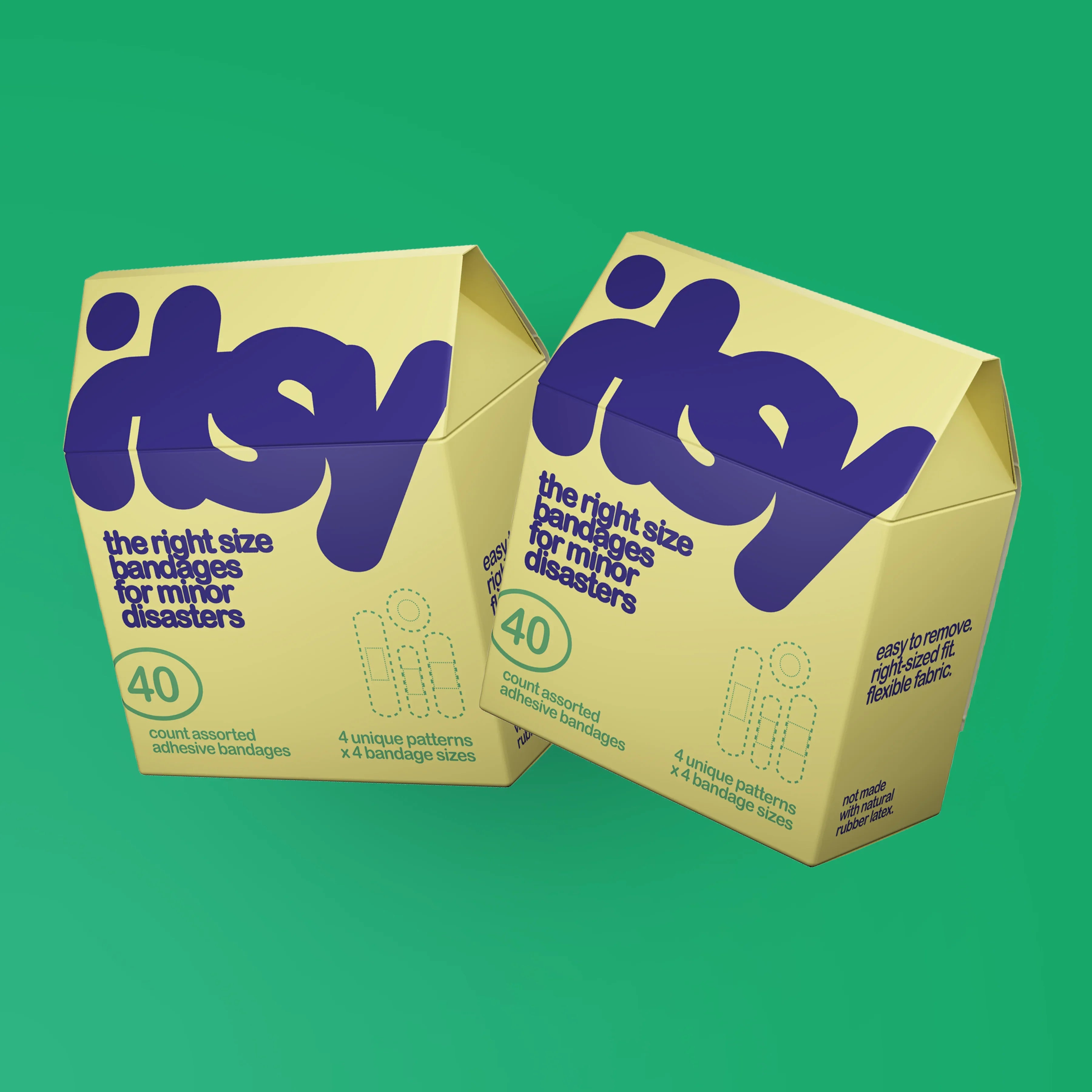 itsy 2-pack bandage box, purple + purple colorway